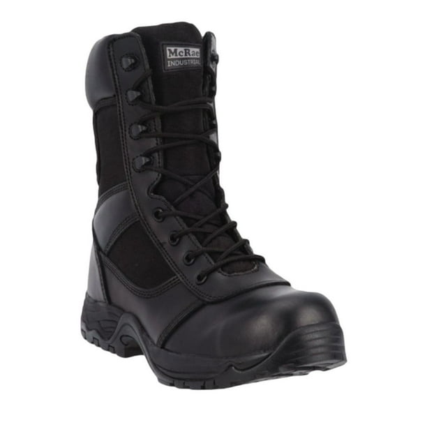 McRae Industrial Work Boots Men 8 Inch CT Lace Up Black MR88300