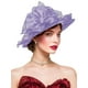 thumbnail image 2 of Xihbxyly Sombrero Elegante, Ligero y de Lino Sintético para Mujer, Ala Ancha, Accesorio de Protección Solar, Ideal para Fiestas En El Jardín, Ideal para Bodas, Tés y Regalos de Moda., 2 of 7
