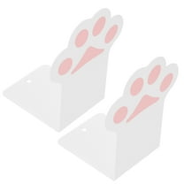 MLINS  2 Pcs Bookshelf End Ends Stand Bookends Student Use Office White