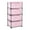 Pink, variant on Juvale 4-Tier Fabric Dresser for Closet - 16.5 x 13 x 33 in, Black - Storage Cabinet with Drawers, Closet Drawers & Bedroom Storage