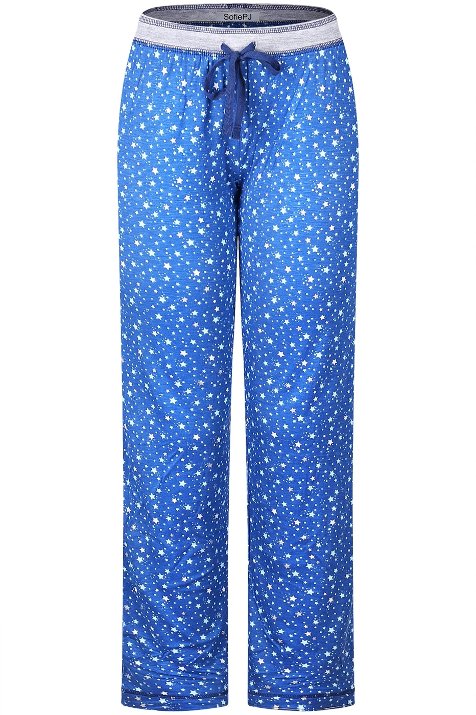 SofiePJ, Women's, Printed Long Sleepwear Lounge Pajama Pants, Blue, S ...
