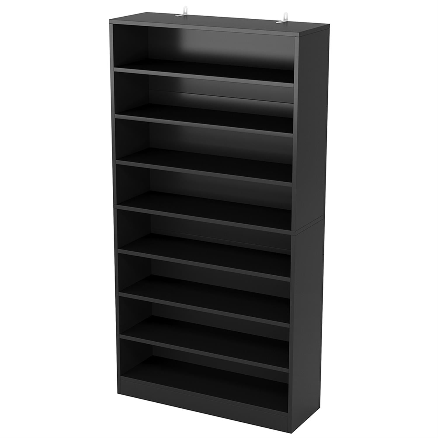 Demi Bonn Wooden Shoe Rack 9-Tier Shoe Storage Organizer Entryway Shoe Shelf, 40-45 Pairs Freestanding Shoe Cabinet, Black