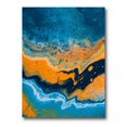 thumbnail image 2 of Designart Abstract Marble Composition In Blue and Orange IV Canvas Wall Art, 2 of 4