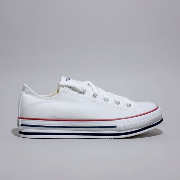 Converse Chuck Taylor All Star Platform EVA Ox Everyday Ease White/Midnight Navy Canvas Junior Trainers Shoes