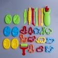 thumbnail image 2 of CNKOO 29 Pieces Play Dough Tools Playdough Accessories Set Various  Molds Rollers Cutters Educational Gift for Children  Random Color, 2 of 7