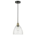 thumbnail image 2 of Innovations Lighting  Edison Dome - 1 Light 9" Cord Hung Mini Pendant Black Antique Brass/Seedy, 2 of 5