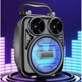 thumbnail image 1 of Altavoz Bluetooth Bling Bling JHW-1182 color azul portátil multifuncional para exteriores, 1 of 7