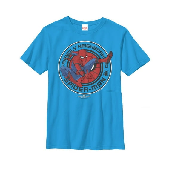 Boy's Marvel Spider-Man: Homecoming Friendly Neighborhood Hero  Graphic Tee Turquoise X Small