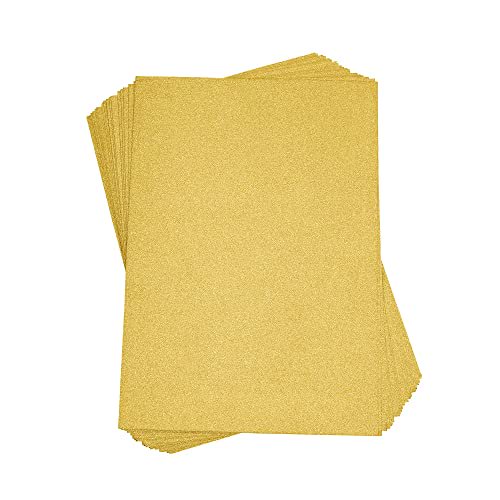 Gildecks Gold Cardstock Paper 20 Pcs Double Sided Gold Glitter Paper