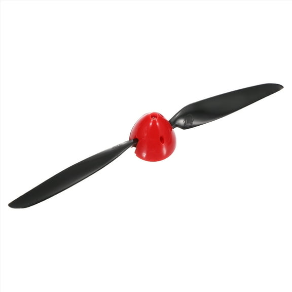 Uxcell 11x6 Inch RC Plane Propeller, RC Folding Propellers Spinner Size D45xH41mm 3.17mm Motor Shaft Dia 2-Vane with Nylon Plastic Spinner for Airplane Helicopter(Black Red)