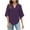 z-Purple, variant on Hfyihgf Women's Work Blouses 3/4 Sleeve Dressy Tops V Neck Casual Chiffon Tunic Blouses Business Shirts Top(Sky Blue,L)