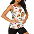 thumbnail image 2 of Sigee Fast Food for Women's Workout Tank Top,Running Tank Tops,Sleeveless Gym ClothesLarge, 2 of 8