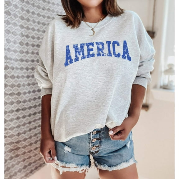AMERICA Graphic Unisex Fleece Pullover