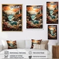 thumbnail image 4 of Designart "Retreat Papercut Port Harbor painting II" Nautical & Beach Floater Framed Canvas Print, 4 of 7