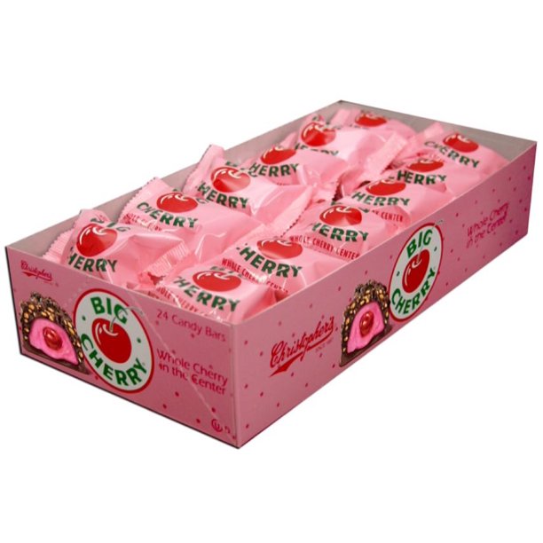 Adams and Brooks Christopher's Big Cherry Whole Cherry Center Candy Bar