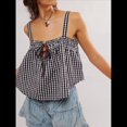 thumbnail image 4 of Camiseta Sin Mangas Y2K para Mujer, con Tirantes Finos, Peplum, Sin Mangas, con Lazo en la Parte Delantera y Bajo con Volantes, Ropa de Calle. Negro XL, 4 of 8