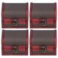 thumbnail image 1 of 4pcs Retro Wooden Storage Box Art Craft Classic Ornament for Cosmetics Jewelry Sweets, 1 of 6