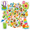 4A, variant on 35pcs-50pcs Colorful PVC Kids Stickers Toy Tropical Stationery Stickers Funny Graffiti Decals for Suitcase Phone Laptop