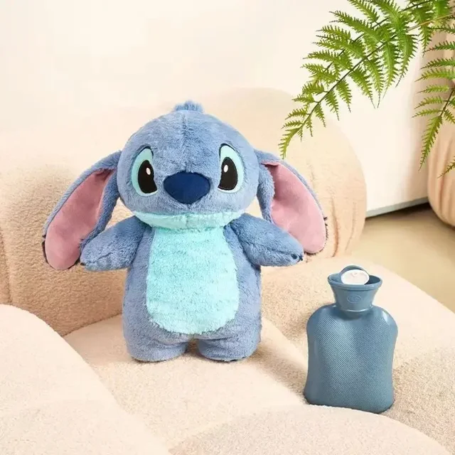Botella de mano de felpa de Ángel de puntada linda, botellas de agua caliente Kawaii, bolsa de mano cálida portátil suave de invierno, juguetes de Anime, regalo de Navidad