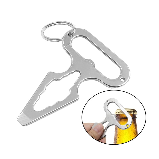 Mini llavero con llave, multiherramientas, destornillador, abridor de botellas, minipalanca, cartera, multiherramienta para exteriores, cocinar, Sharpla Llave multifuncional