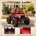 thumbnail image 4 of iYofe Jeep Wrangler Rubicon 24V 2 Seater Truck, Powered Ride on Car Toy with Remote Control&Bluetooth, 4 Wheeler for Kids Toddoler Ages 3-8, Red, 4 of 10