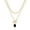 Gold-Black Zircon Pendant, variant on Layered Necklaces for Women 14K Gold Plated Cuban Link Chain Choker Necklaces Toggle Necklace Dainty Black Crystal Square Pendant Necklace Boho Style Jewelry Birthday Gifts for Women