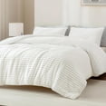 thumbnail image 2 of Fleece Full Comforter Set, 3 Pieces Light Grey Comforter Set for Full Size Bed, Soft Warm Fluffy Fuzzy Bedding Set for Winter (1 Comforter & 2 Pillowcases), 2 of 8