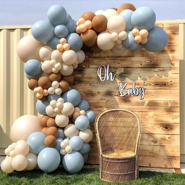 Kit de globos de látex azul claro, 75 unidades, para fiestas y festivales