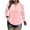Pink, variant on YUGYXL Plus Size Tops for Women Loose Fashion Lace Long Sleeve Button Up Shirts Dressy Casual Lightweight Pullover Pink XXXXXL