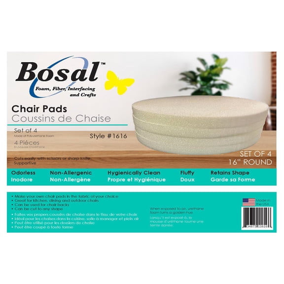 Bosal Foam Square Chair Pad 4/Pkg-16"x 16"x1"