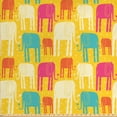 thumbnail image 1 of Animal Sofa Upholstery Fabric by the Yard, Hand Drawn Style Colorful and Safari Animals Dotted Yellow Backdrop, Decorative Fabric for DIY and Home Accents, Multicolor by Ambesonne, 1 of 4