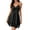 01-Black, variant on LWP Women Nightgown Sexy Sleepwear V-neck Modal Babydoll Lace Chemise Lingerie Lounge Dress