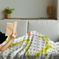 thumbnail image 3 of Word Search Puzzle Soft Flannel Fleece Blanket, Unified Modeling Language Word Puzzle with Highlighted Keywords, Cozy Plush for Indoor and Outdoor Use, 70" x 90", Black Yellow Orange, by Ambesonne, 3 of 5