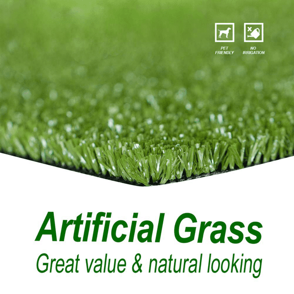 5x10Ft Artificial Grass Mat (50 Sq.Ft) - High-Quality Synthetic Turf, Efficient Drainage Holes, Pet-Friendly, Fade-Resistant for Indoor/Outdoor Use