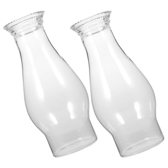 2 Pcs Globe Lantern Kerosene Lamp Shades Practical Oil Lamp Accessories Replacement Parts