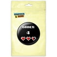 thumbnail image 1 of Gamer 4 Life for Pixel Hearts Geek Pinback Button Pin Badge, 1 of 2