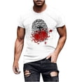 thumbnail image 2 of WXLWZYWL Plus Size Men' Jesus Cross 3D Printing T-Shirt Short Sleeve Round Neck Funny Graphic Tees Tops Christian Religious Bible T-Shirts Black XXXXL, 2 of 5