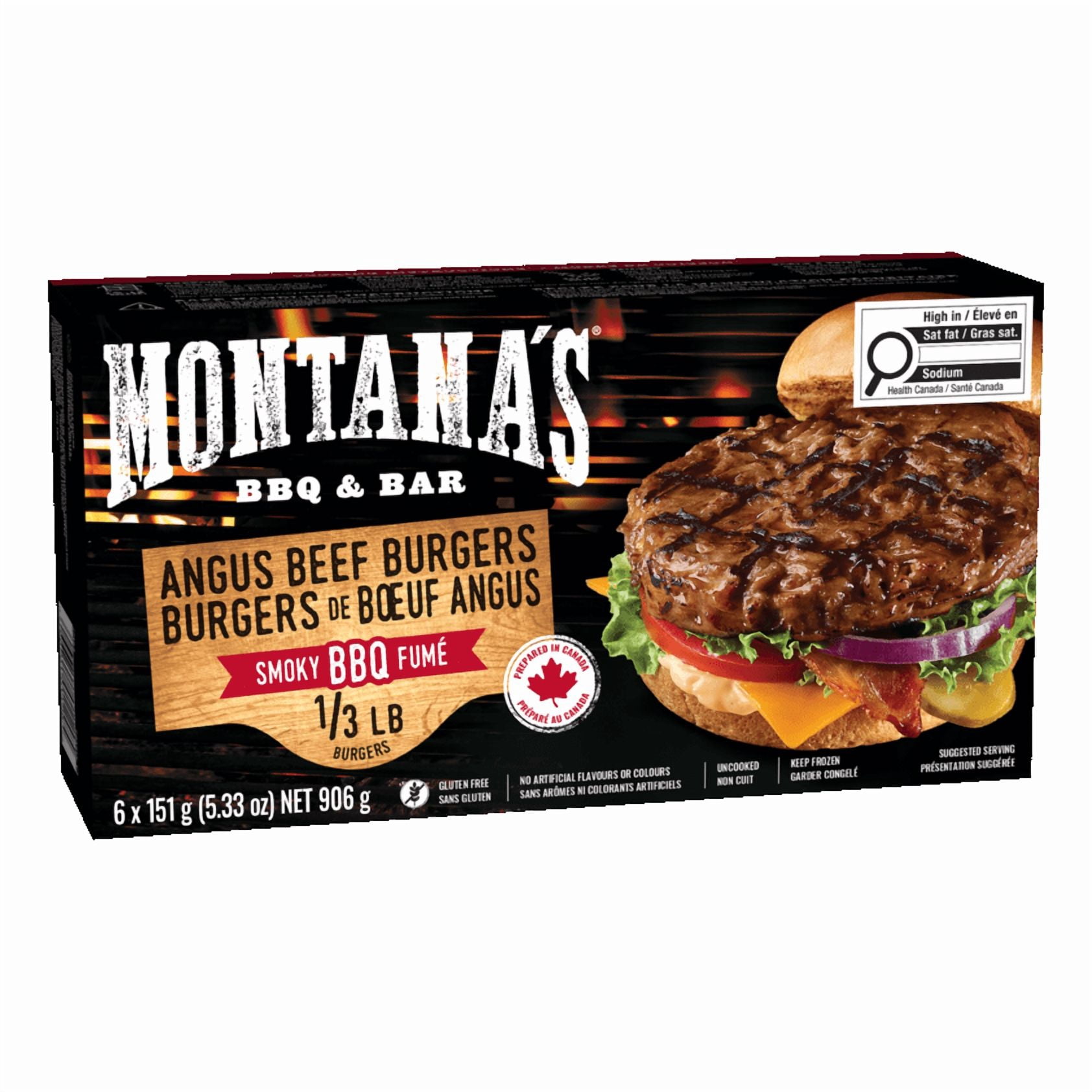 Montana's Smokey BBQ Angus Beef Burgers