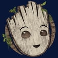 thumbnail image 2 of Boy's Marvel: I am Groot Cute Smiling Groot Face Graphic Tee Navy Blue Small, 2 of 4