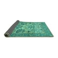 thumbnail image 2 of Ahgly Company Indoor Rectangle Animal Turquoise Blue Traditional Area Rugs, 5' x 7', 2 of 4