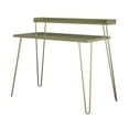 thumbnail image 4 of Ameriwood Home Haven Retro Computer Desk with Riser, Olive Green with Gold Legs, 4 of 9