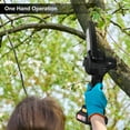 thumbnail image 4 of Electric Mini Chainsaw 6" Handheld Cordless Chainsaw 2 Battery Chain Wood Cutter, 4 of 8