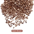 thumbnail image 2 of Uxcell 20g Crushed Glass Chips, 2-4mm Irregular Metallic Chunky Sequins Glass Stone Dark Brown, 2 of 5