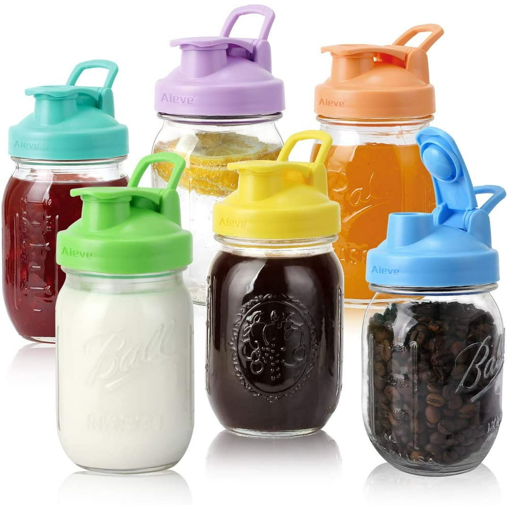 Mason Jar Lids, 6 Pack Reusable Regular Mouth Canning Lids Canning Jar