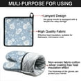 thumbnail image 7 of Blue Pioneer Flower Kitchen Oven Mitt and Pot Holder Sets 2 Pcs for Baking, Cooking and Grilling, Heat Resistant Up To 392 °F, 7 of 7