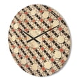 thumbnail image 3 of Designart 'Abstract Retro Pattern Design IV' Mid-Century Modern Wood Wall Clock, 3 of 5