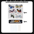 thumbnail image 4 of Cake Topper Classic Retro Motorcycle Happy Birthday, 7 unidades, 4 of 5