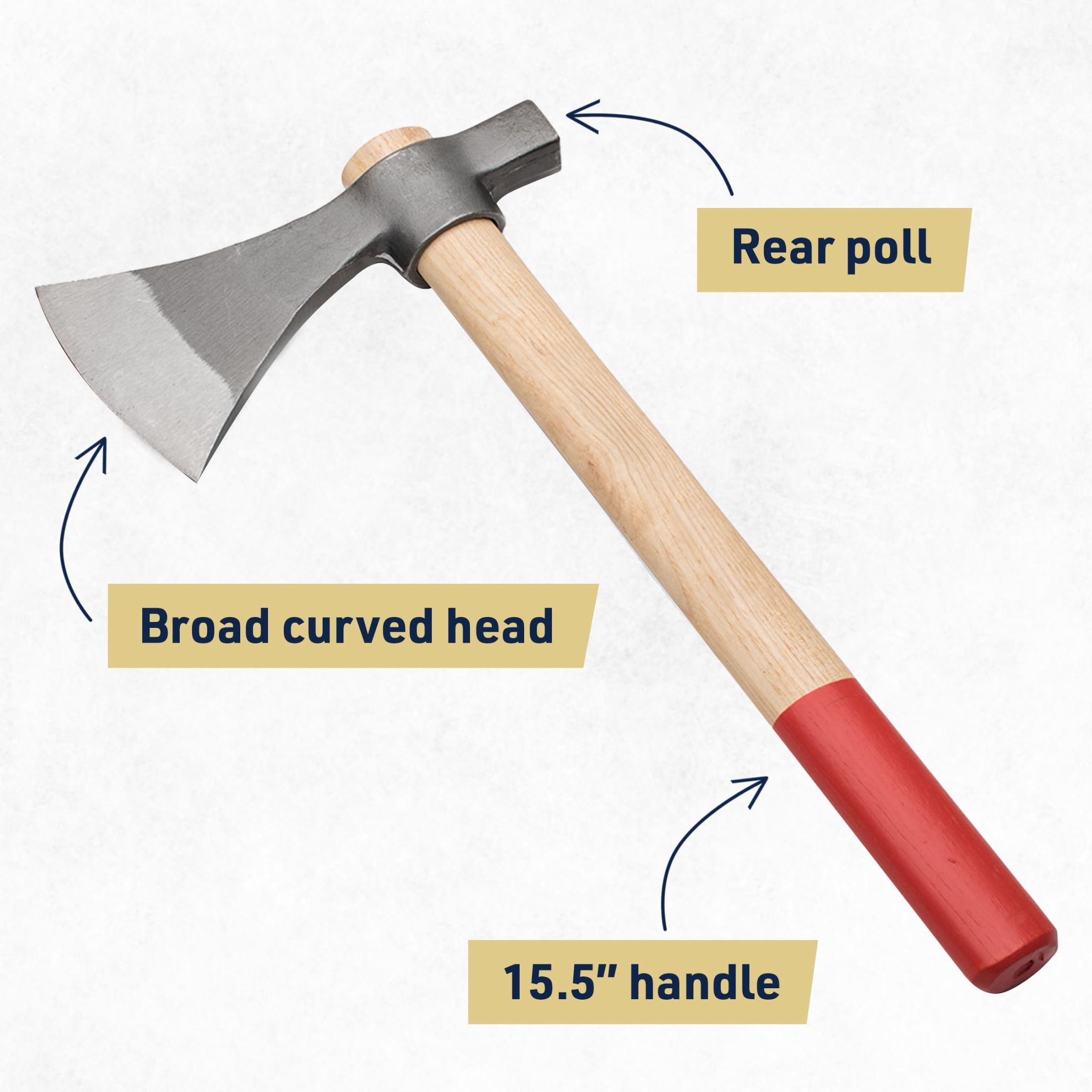 Kings County Tools Camping Hatchet Tomahawk Axe with Drop-Forged Carbon Steel Blade and Wood Handle