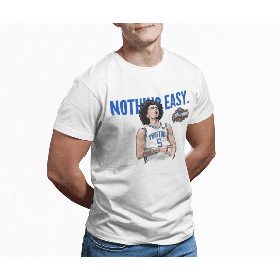 2025 1st seed Madness Tyese Proctor #5 for Final Four Basketball fan Gift Unisex Heavy Cotton Tee-KBNCTP501-White-S