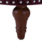 3 Piece La Rosa Chesterfield Tufted Velvet Sofa Set in Burgundy Red